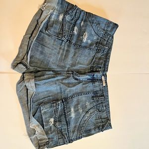 Jean cargo shorts